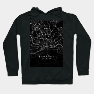 Frankfurt Germany City Map dark Hoodie